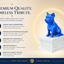 white vault blue Yorkshire Terrier custom pet urn