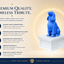 White Vault blue Cocker Spaniel Custom Pet Urn