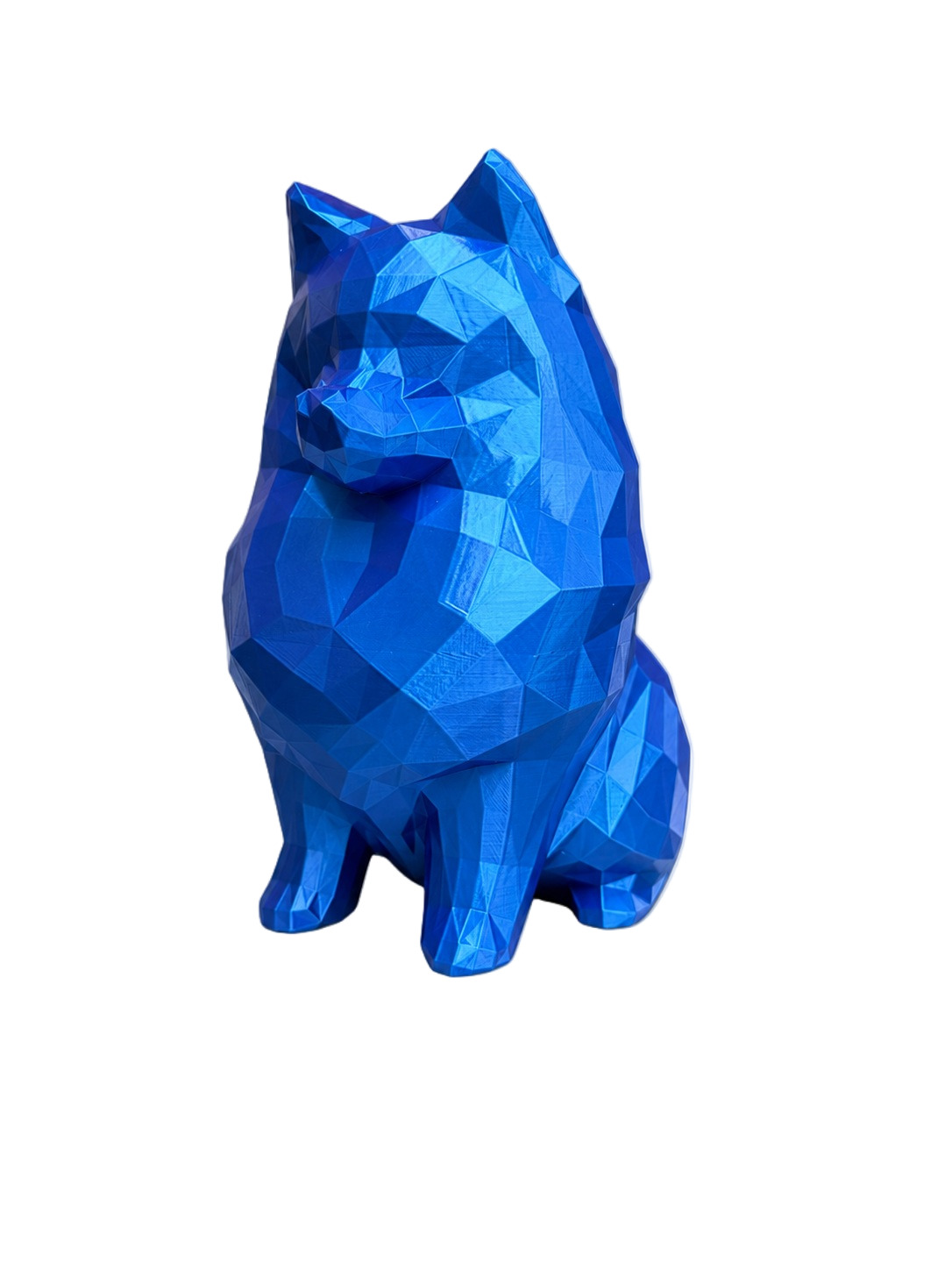 blue Pomeranian pet memorial urn