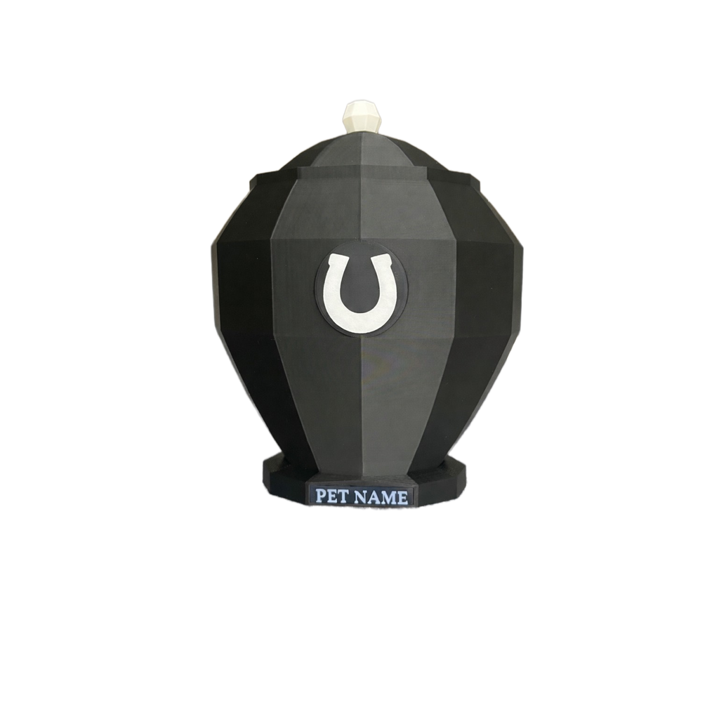White Horse Pet Urn