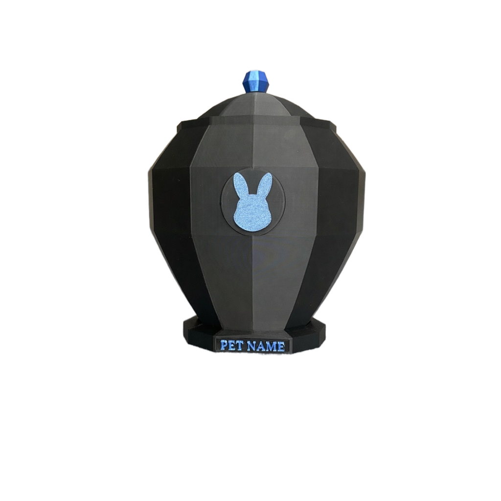 Blue Rabbit Pet Urn