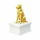 white vault gold labrador pet urn
