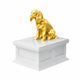 white vault gold cavalier king charles spaniel pet urn