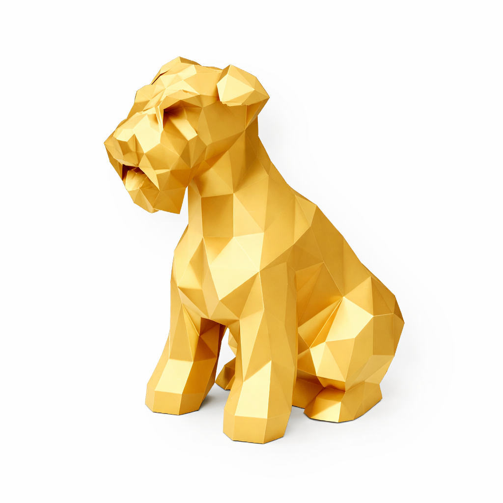 Gold Schnauzer Pet Urn