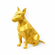 Gold Bull Terrier Pet Urn