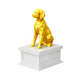white vault gold brittany spaniel pet urn