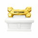 white Vault gold Bone Pet Urn