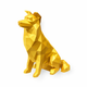 Gold Border Collie Pet Urn