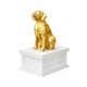 white vault gold golden retriever pet urn