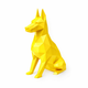 Gold Mini-Doberman Pet Urn