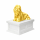 white vault gold Lhasa Apso Pet Urn