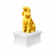 White Vault Gold Cocker Spaniel Pet Urn