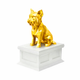 white vault gold Yorkshire Terrier pet urn