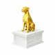 white vault gold great dane pet urn