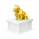 white Vault gold American Bulldog Pet Urn
