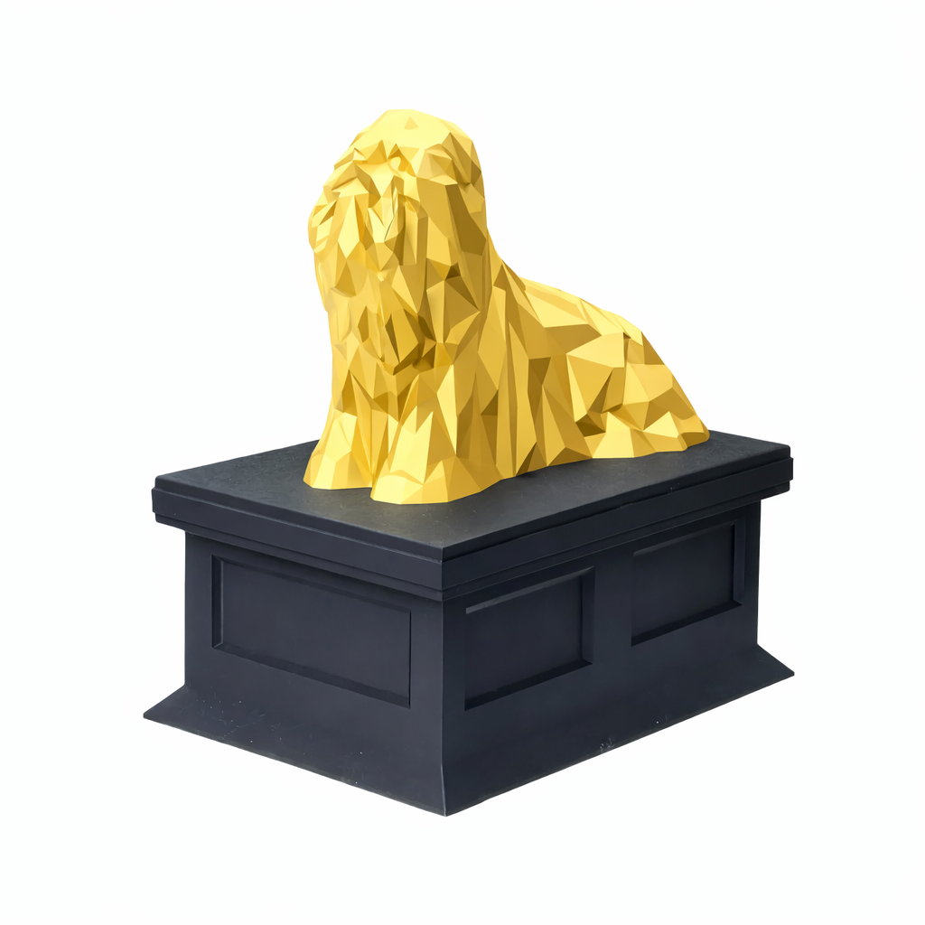 black vault gold Lhasa Apso Pet Urn