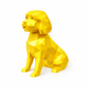 Gold Mini-Golden Doodle Pet Urn