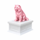 white vault pink chow chow pet urn