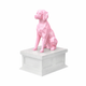white vault pink brittany spaniel pet urn