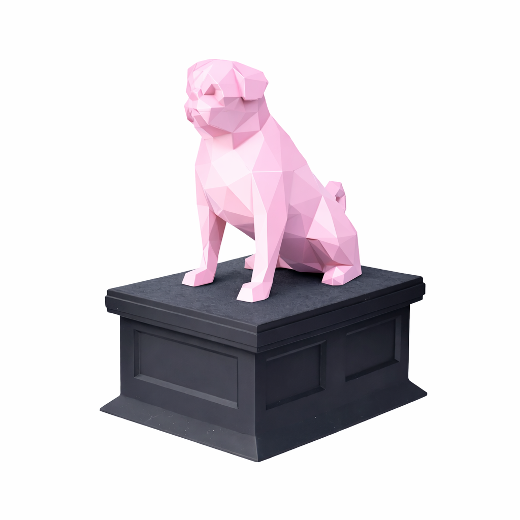 black vault pink pug pet urn
