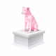 white vault pink pitbull pet urn