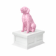 white vault pink golden retriever pet urn