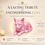 pink Cat laying Pet Capsule custom Urn
