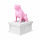 white vault pink pug pet urn