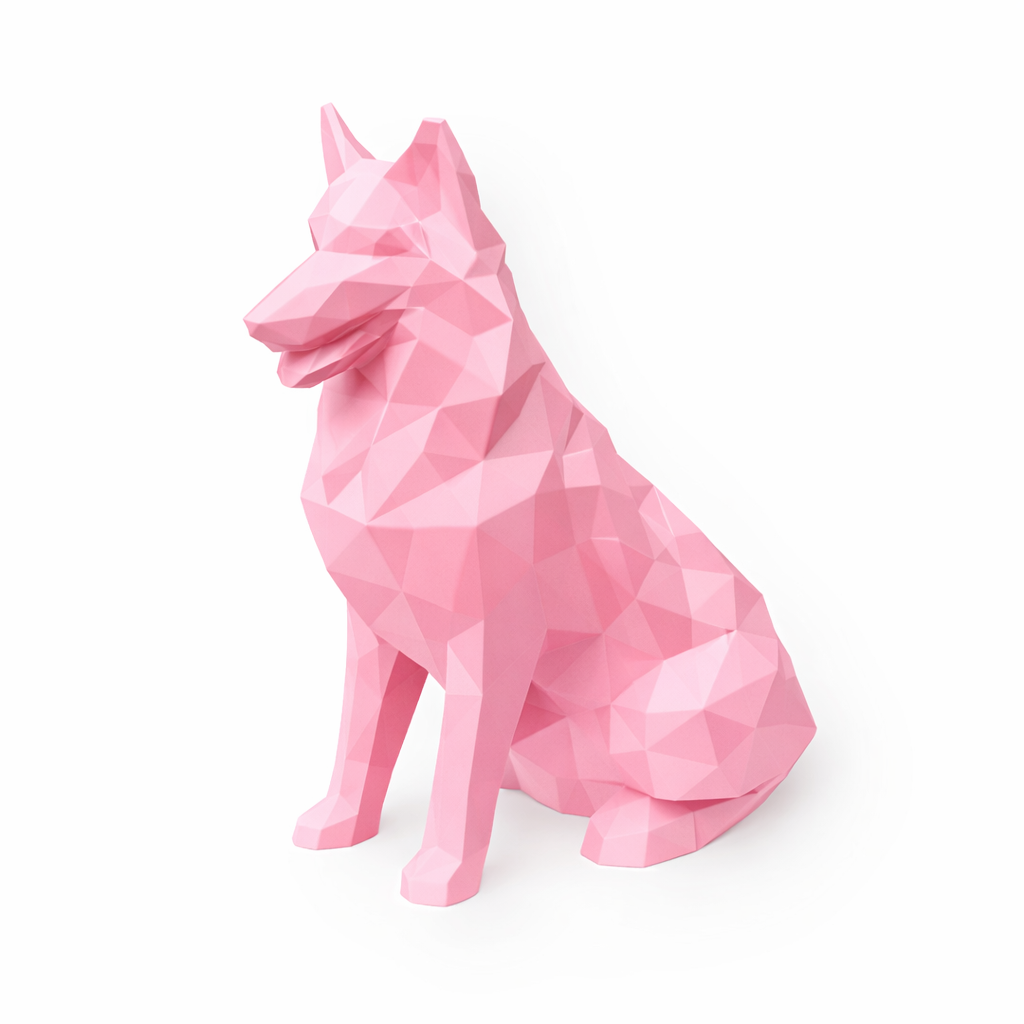 Pink Shetland Shephard Pet Urn