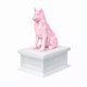 white vault pink Shetland Shepherd pet urn