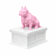 white Vault pink American Bulldog Pet Urn