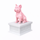 white vault pink Yorkshire Terrier pet urn