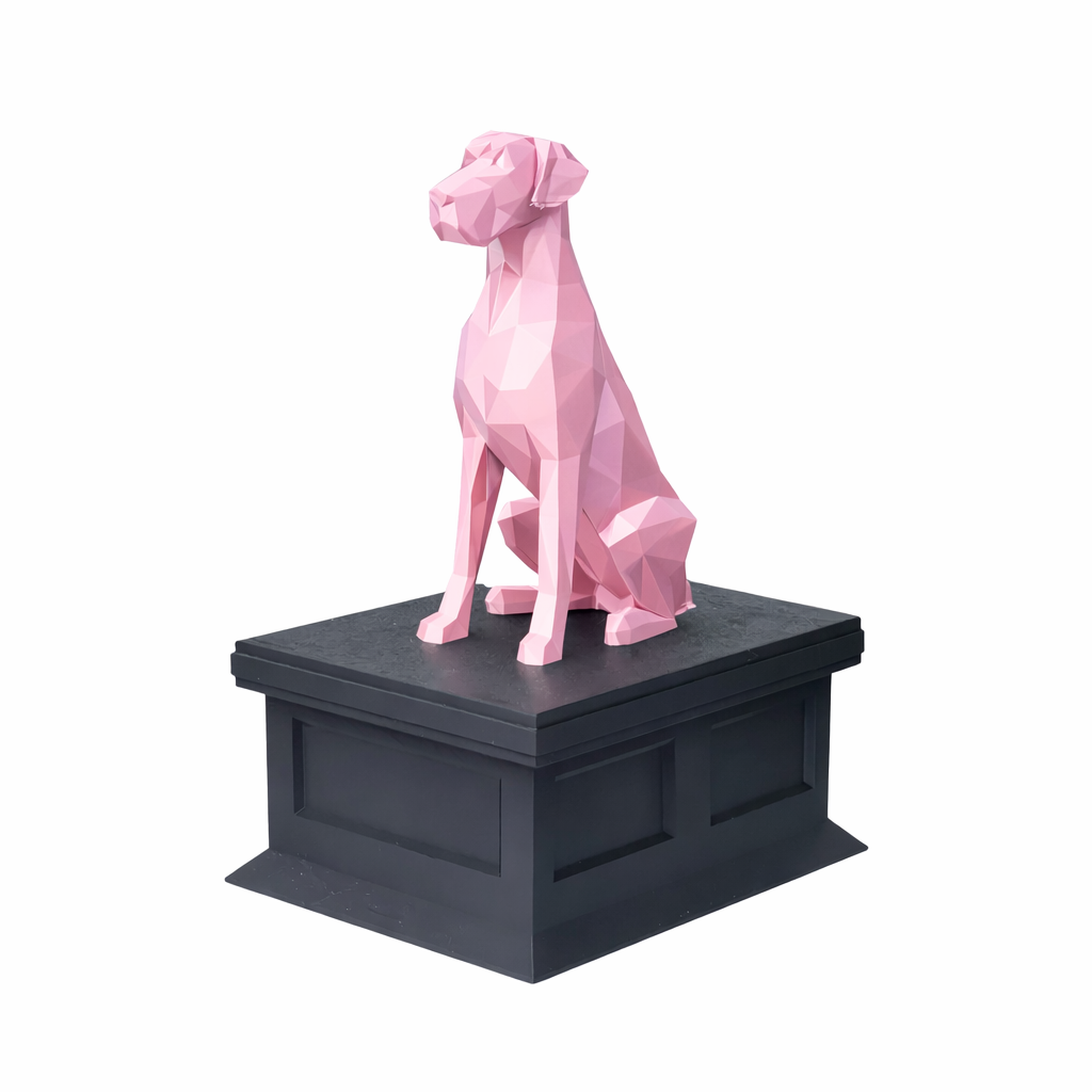 black vault pink great dane pet urn