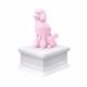 white vault pink poodle pet urn
