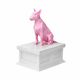 white vault pink bull terrier pet urn