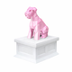 white vault pink Schnauzer pet urn
