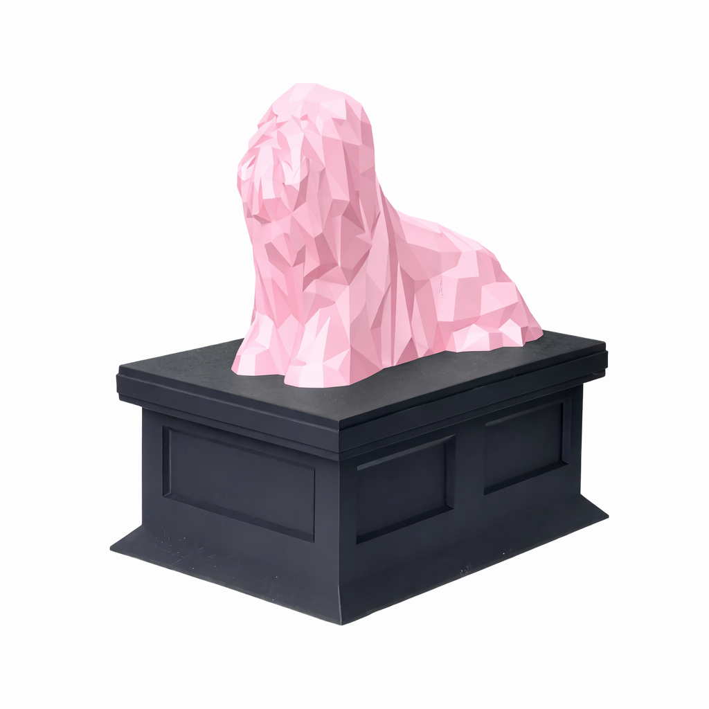 black vault pink Lhasa Apso Pet Urn