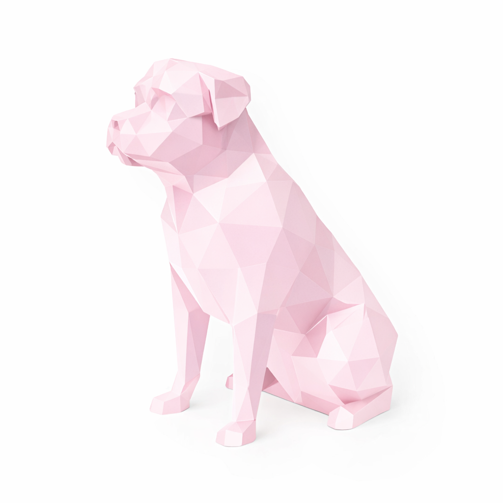 Pink Rottweiler Pet Urn