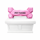 white Vault pink Bone Pet Urn