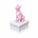 white vault pink Boston Terrier Pet Urn