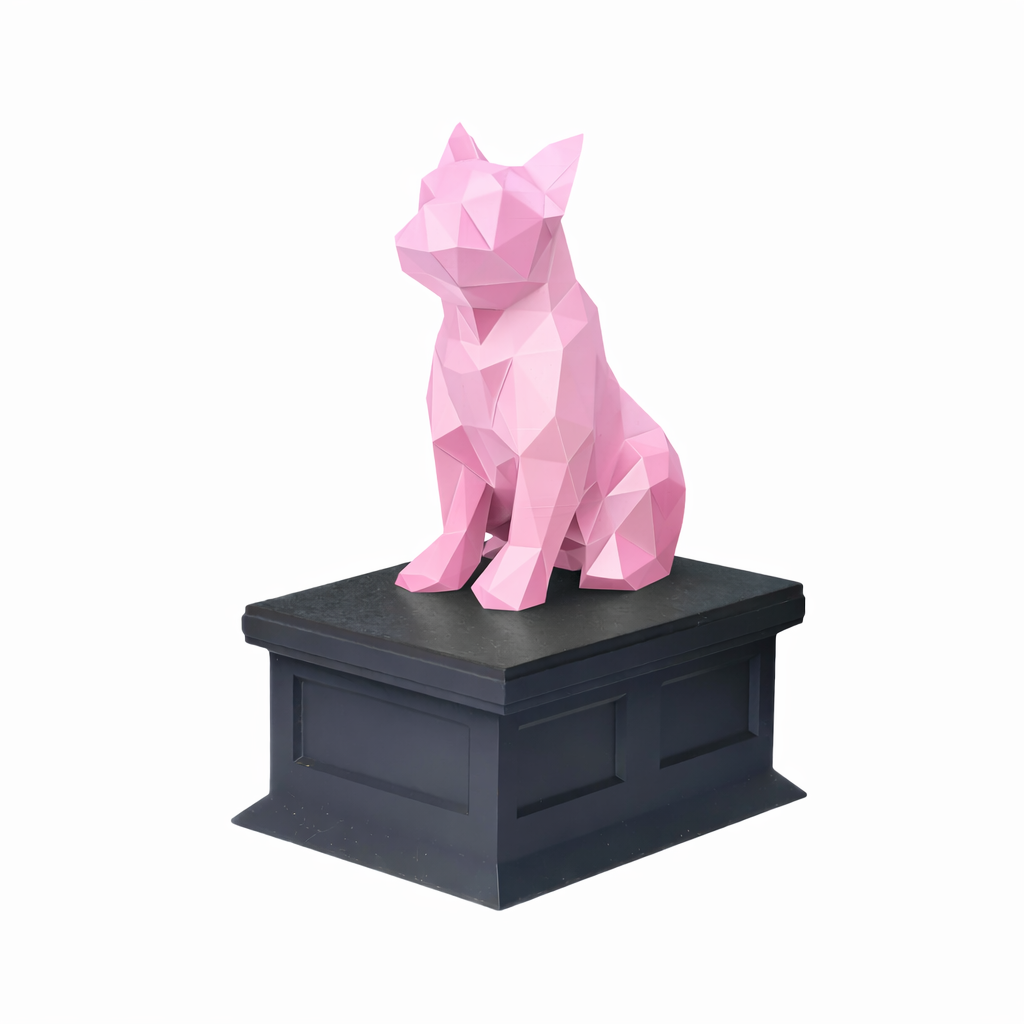 black vault pink french bulldog pet urn