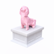 white vault pink Shih Tzu pet urn