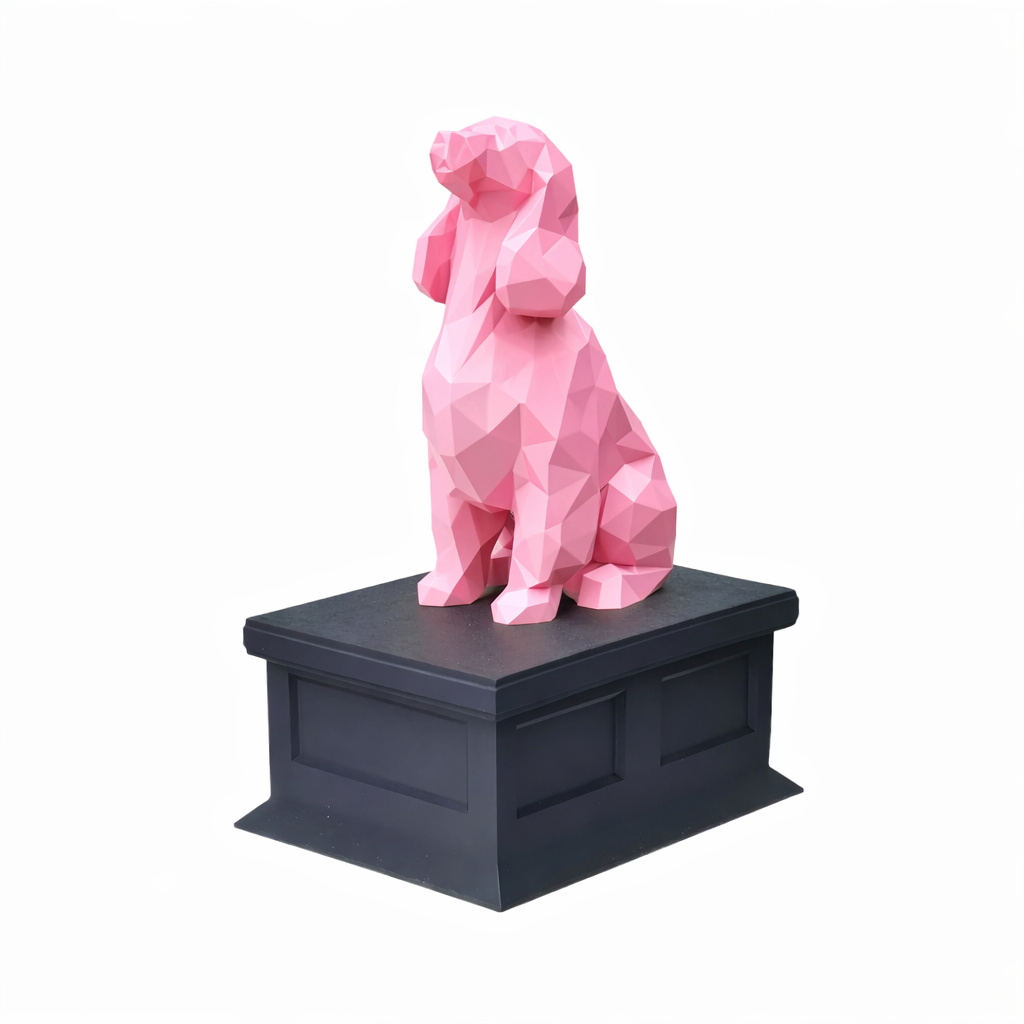 Black Vault pink Cocker Spaniel Pet Urn