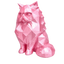 pink Persian Cat Pet Capsule Urn