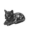 Resting Cat Capsule Pet Urn