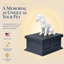black vault white cavalier king charles spaniel custom pet urn