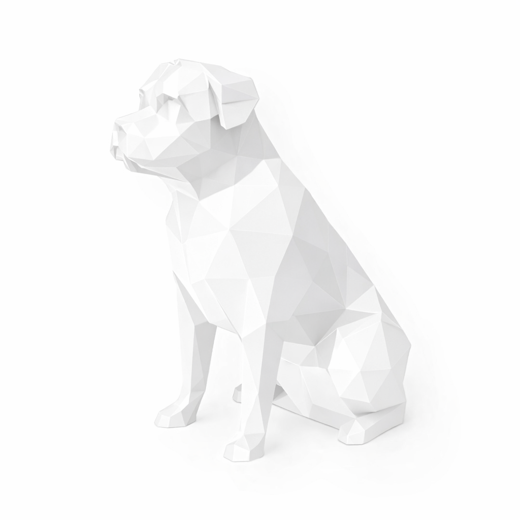 White Rottweiler Pet Urn