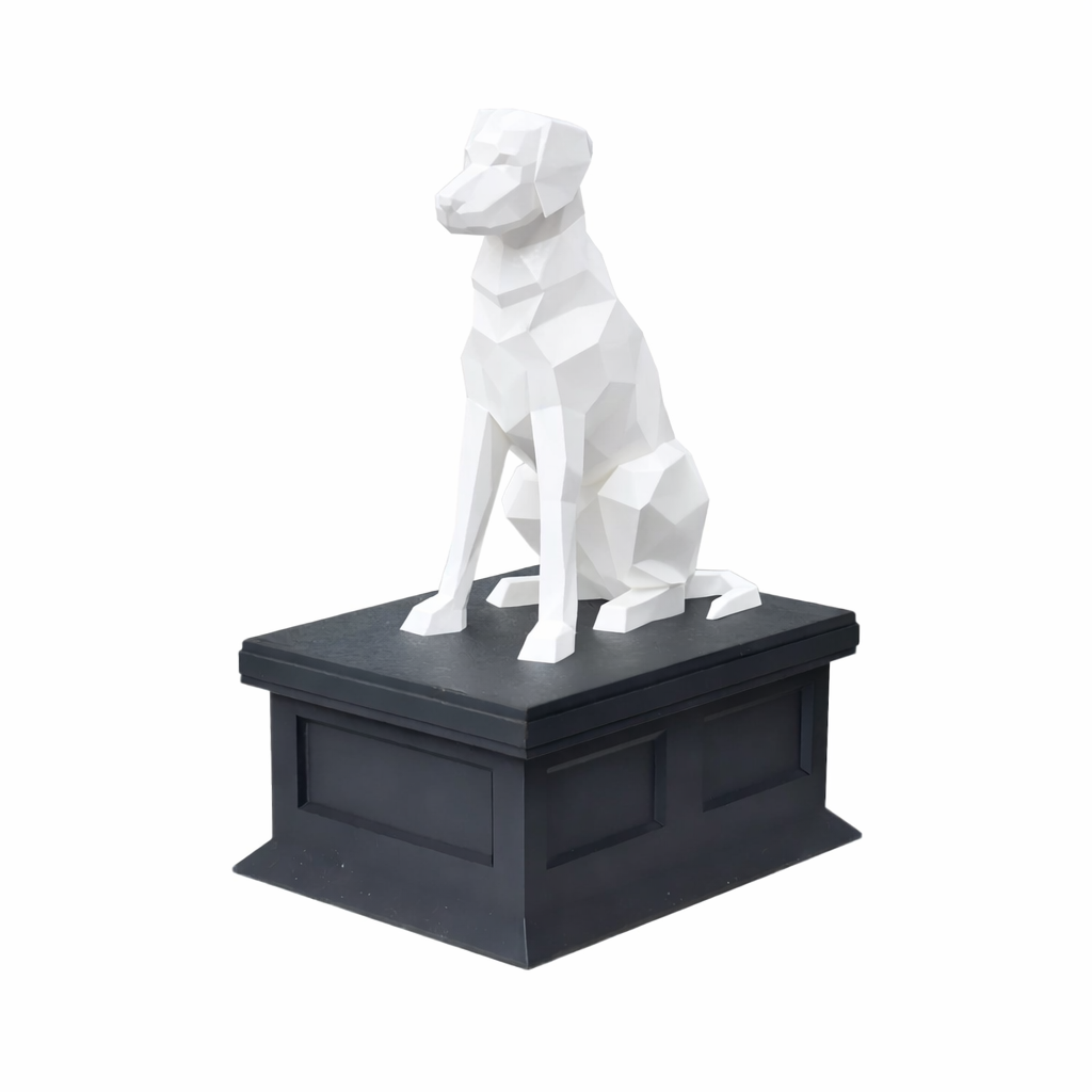 black vault white labrador pet urn