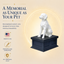black vault white brittany spaniel custom pet urn