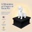 black vault white Shih Tzu custom pet urn